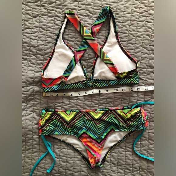 Ella Moss caravan cross-back stripe bikini S - Picture 10 of 10